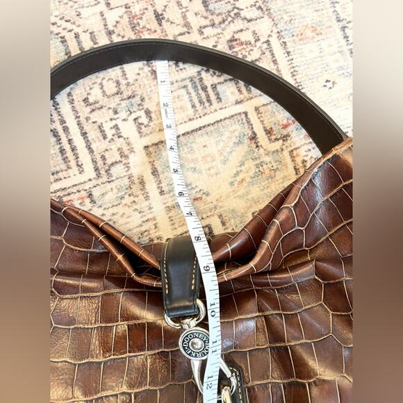 Dooney and Bourke Belvedere crocodile embossed 100% leather hobo shoulder bag - Picture 14 of 14